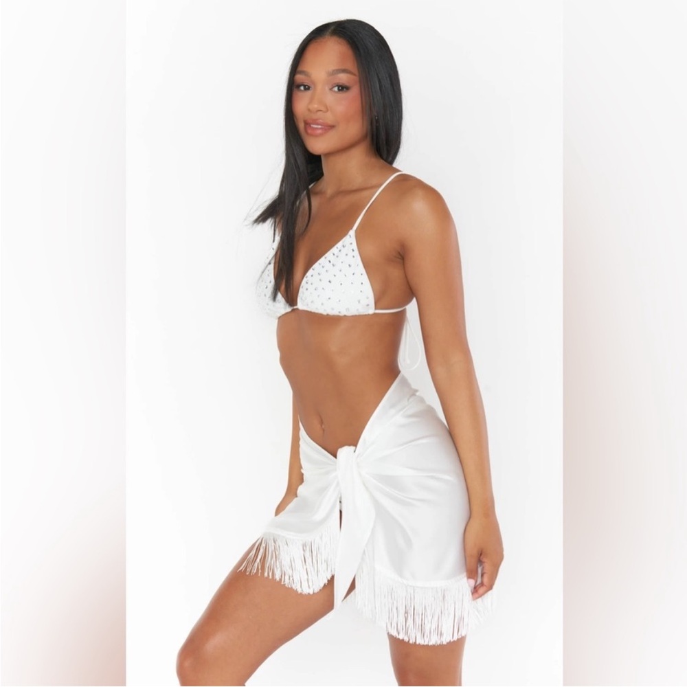 NWOT Show me your Mumu Lido fringe wrap sarong swim coverup - Picture 3 of 6